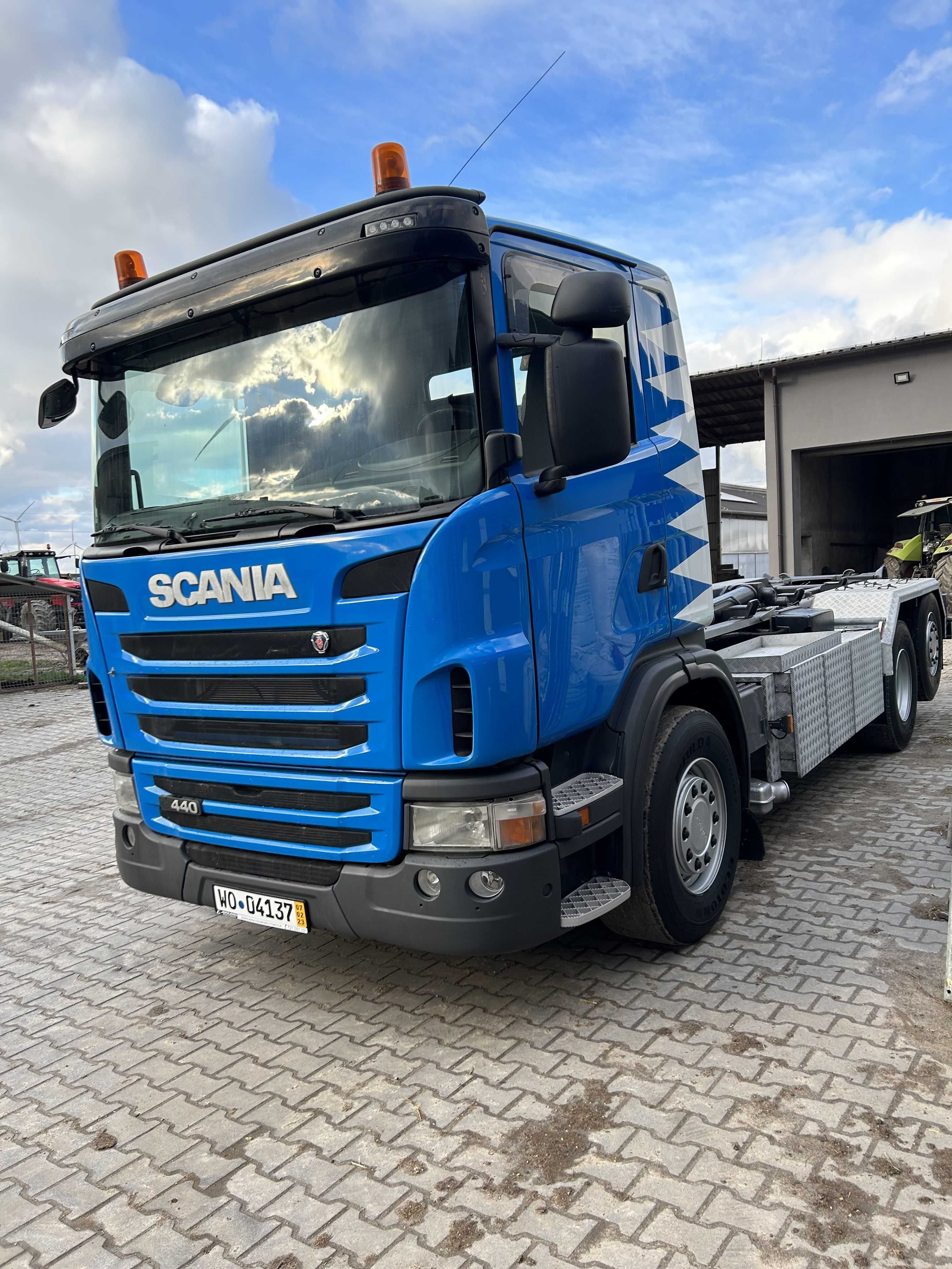 SCANIA G440 6x2 HIAB 20/70 oś skrętna