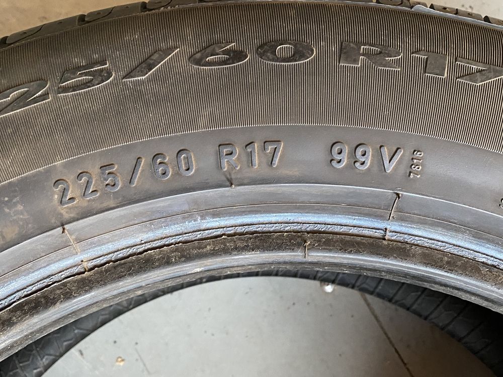 Літня резина шини (пара) 225/60R17 PIRELLI 7мм