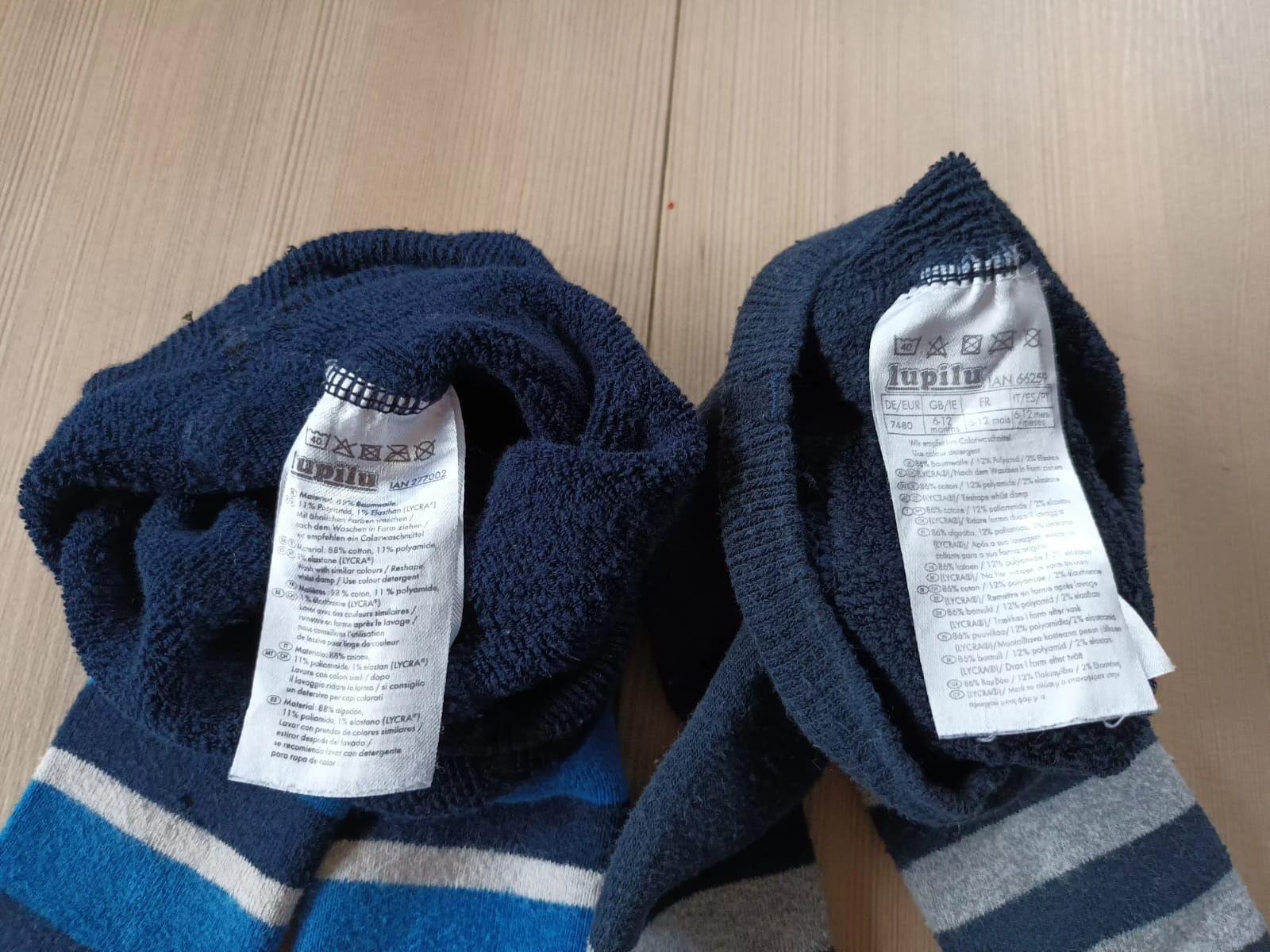 Lupilu grube frotte rajstopy rajtuzy kalesony 74/80 legginsy paski set