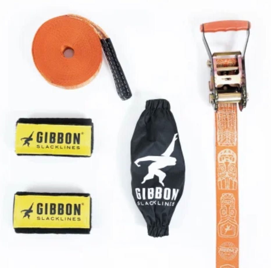 Taśma Slackline Gibbon Slacklines Travelline Treewear Set NOWY