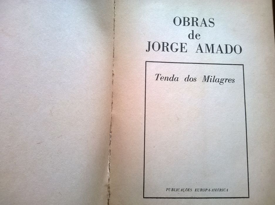 "Tenda dos Milagres" - Jorge Amado (portes grátis)
