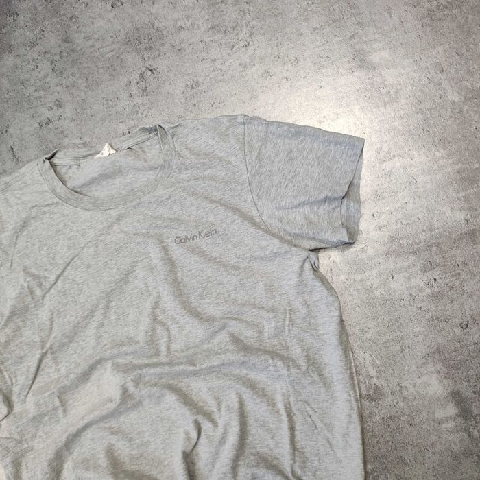 MĘSKA Koszulka Klasyczna Elegancka Calvin Klein Jeans Szara Basic Logo