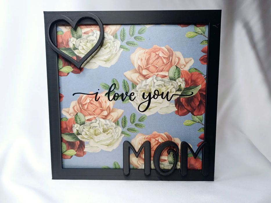 Porta-Retratos "MOM" Coração Oferta Especial