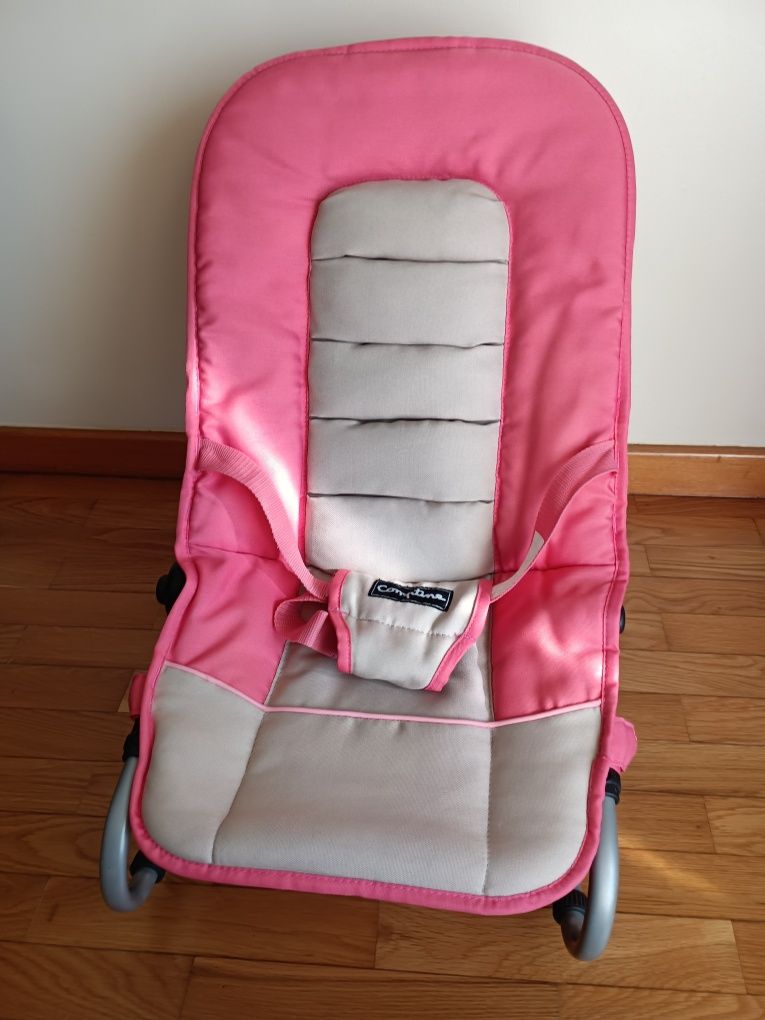 Espreguiçadeira para bebé cor de rosa