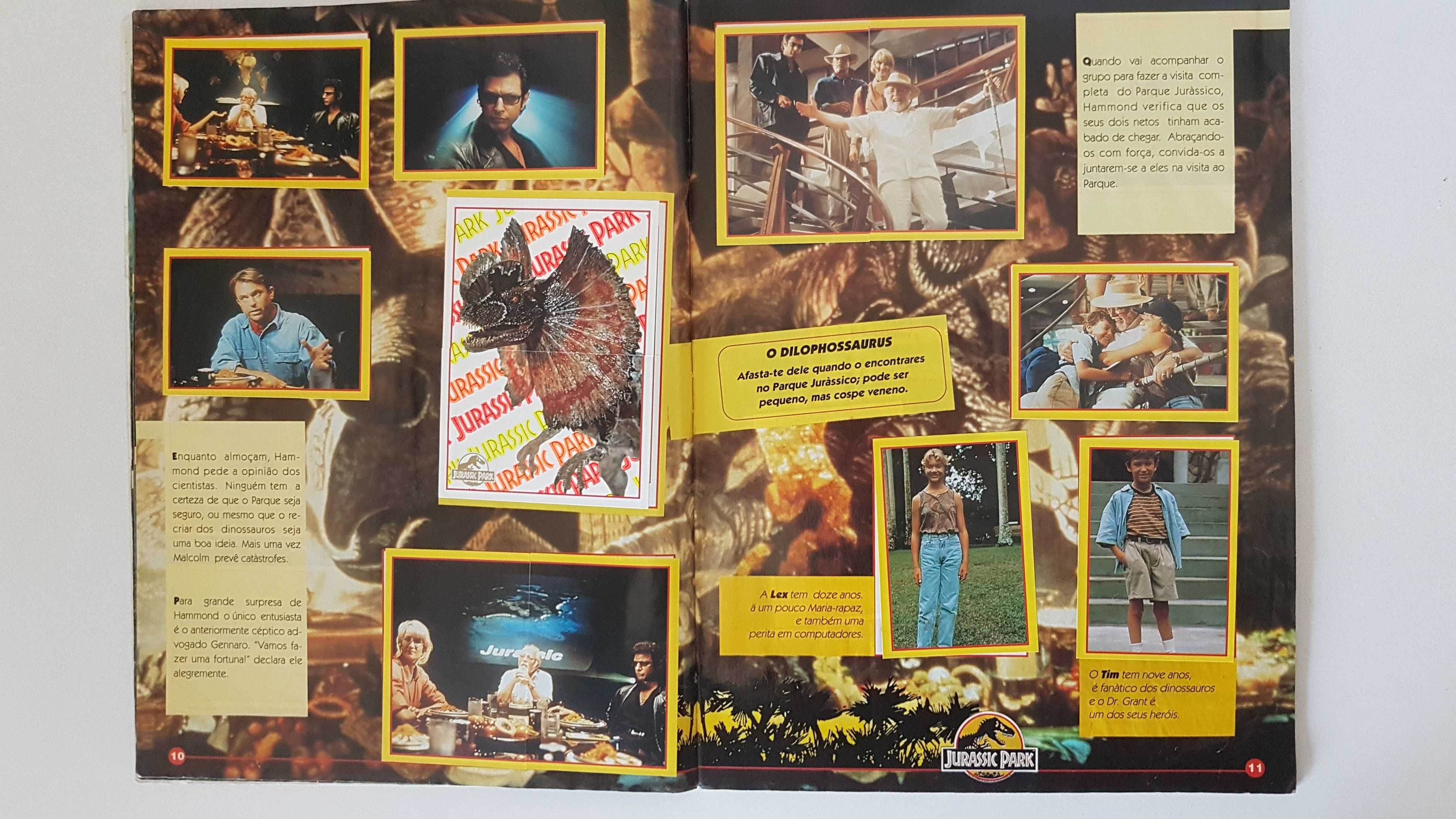 Jurassic Park Caderneta | Merlin| Faltam 39 |Steven Spielberg 1993
