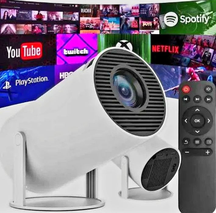 Projektor LED PRO biały + kabel zasilający i pilot