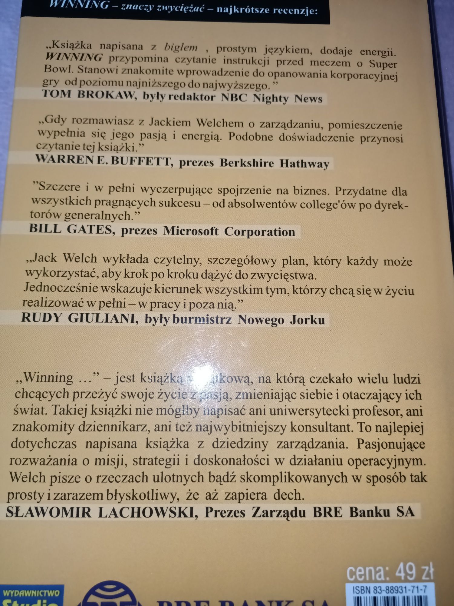 Winning znaczy zwyciężać Jack Welch