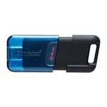 kingston | datatraveler 80 m | 64 gb | usb-c | czarny