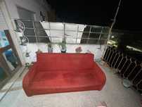 Sofá cama vermelho