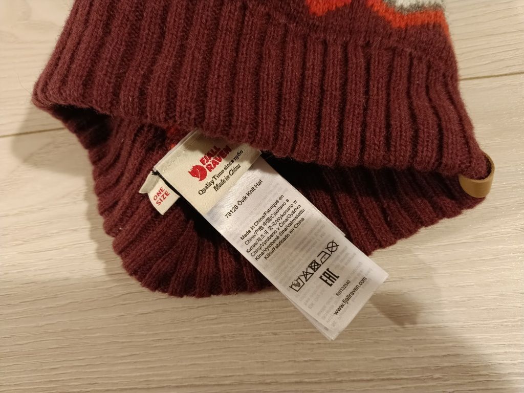 Czapka Fjall Raven 100%vool bardzo ciepła gruba Nowa bez metki