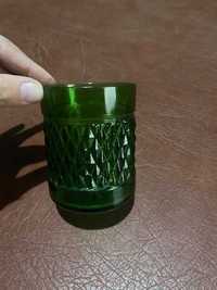 Copo vidro verde picos