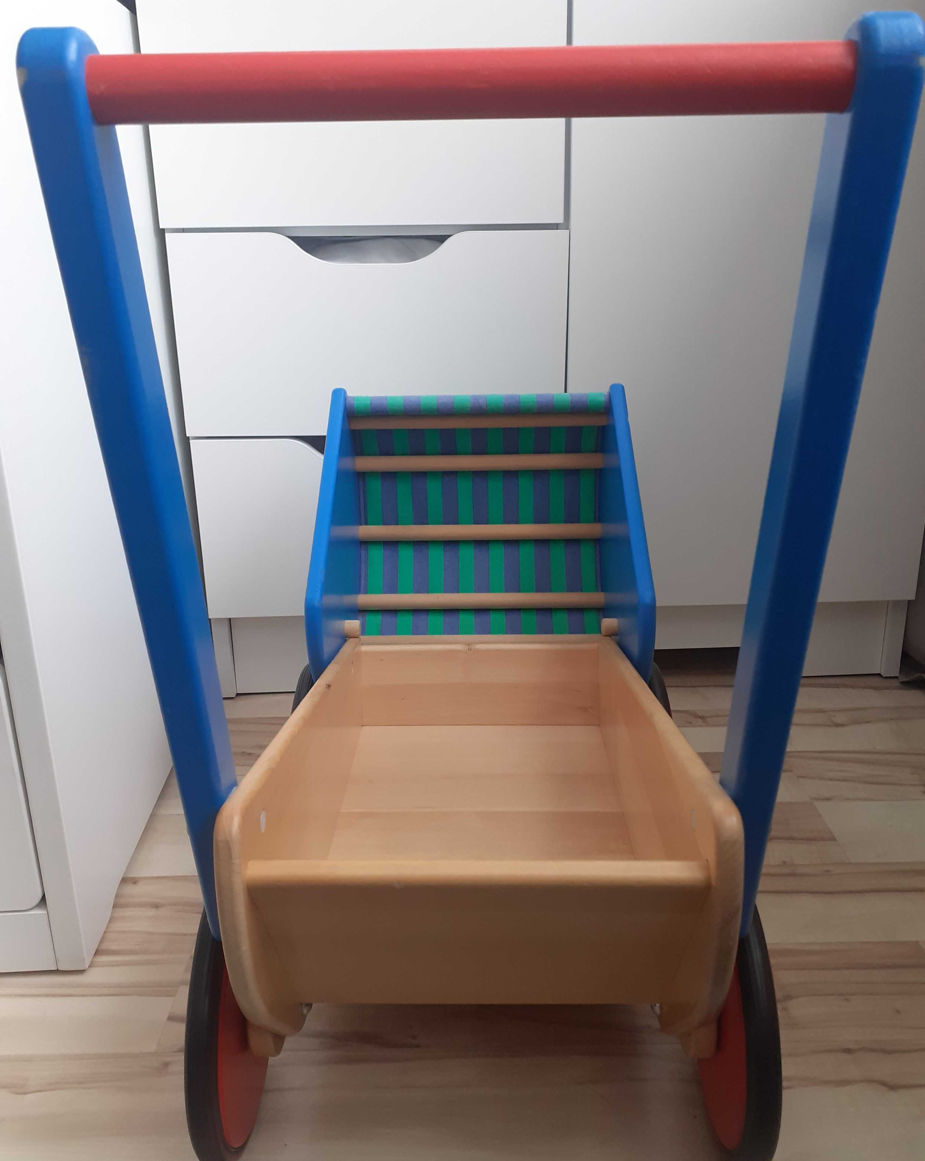 Drewniany wózek dla lalek Bajo
