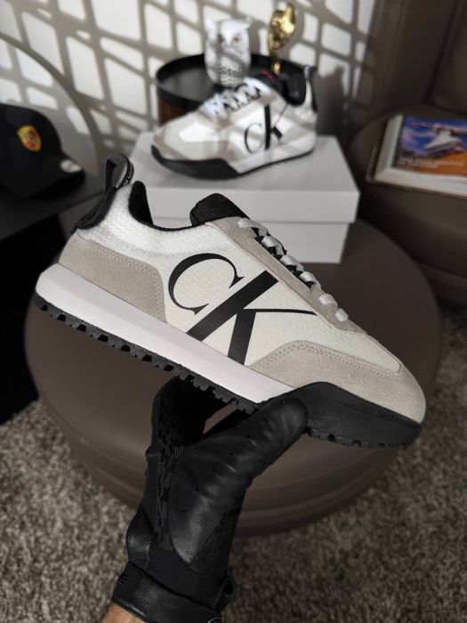 Чоловічі кросівки кельвін кляйн Calvin Klein GTX Light Grey White