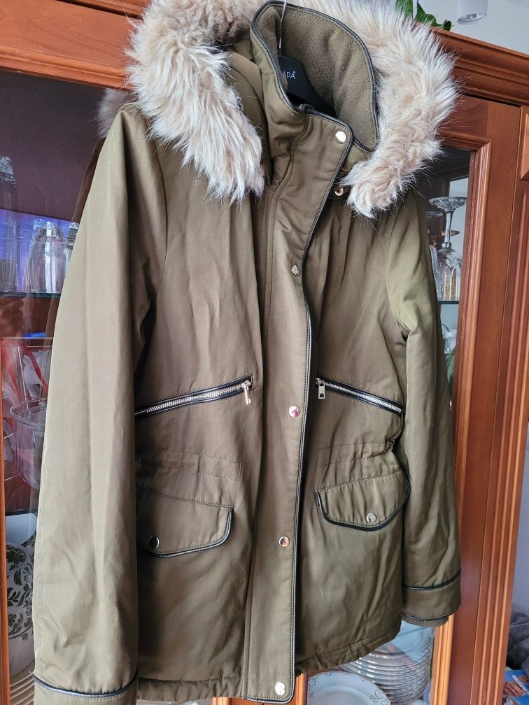 PARKA Kurtka damska khaki rozmiar XS - 36