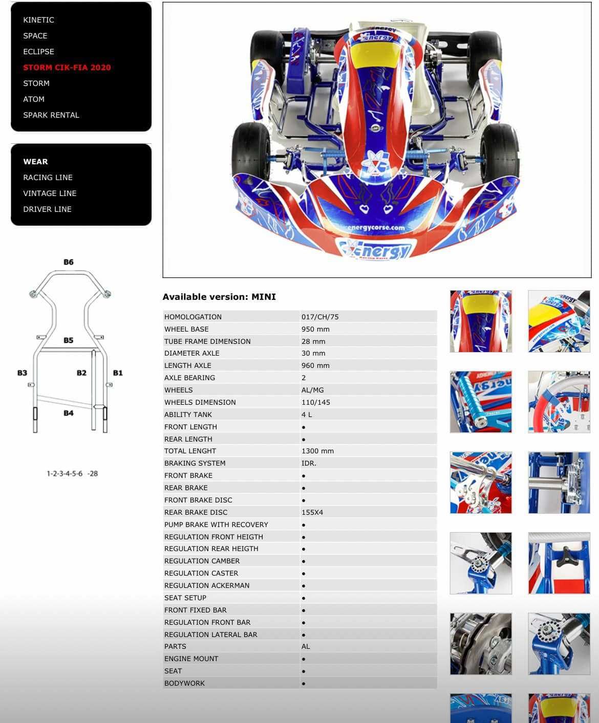 Gokart dla dziecka 8-12 lat z silnikiem Vortex w specyfikacji MINI.