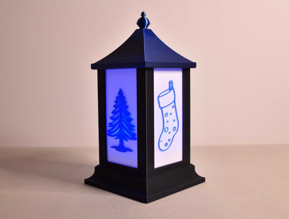 Lanterna modular decoração com vários designs de Natal