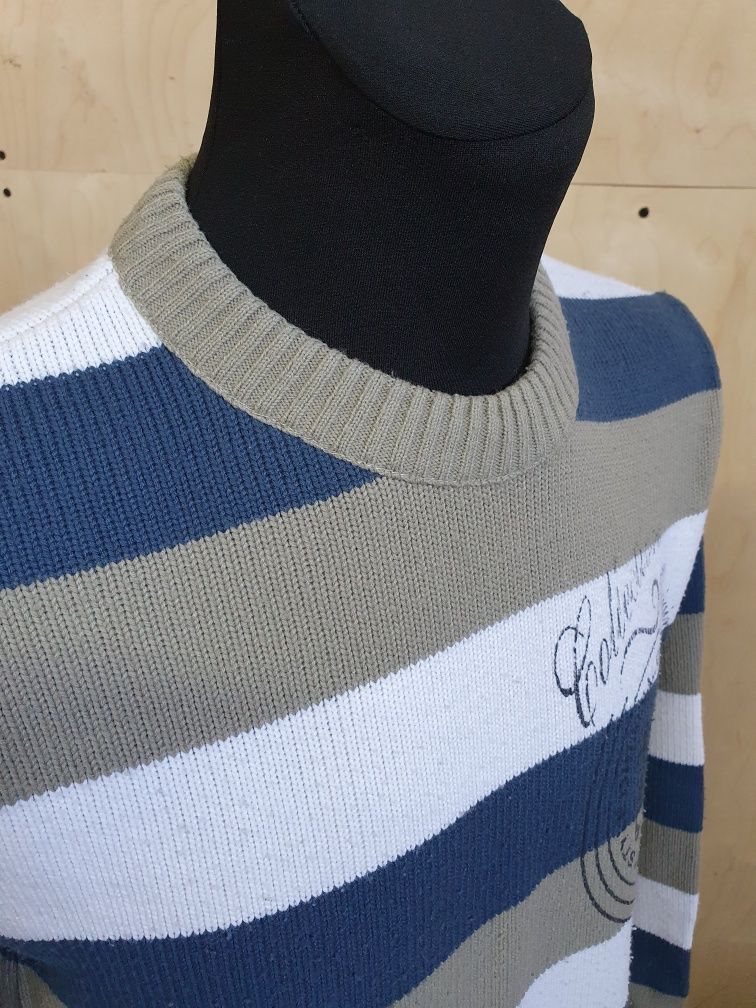 Sweter męski w paski w rozmiarze L