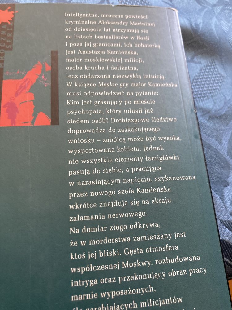 Książka " Męskie gry " Aleksandra Marinina