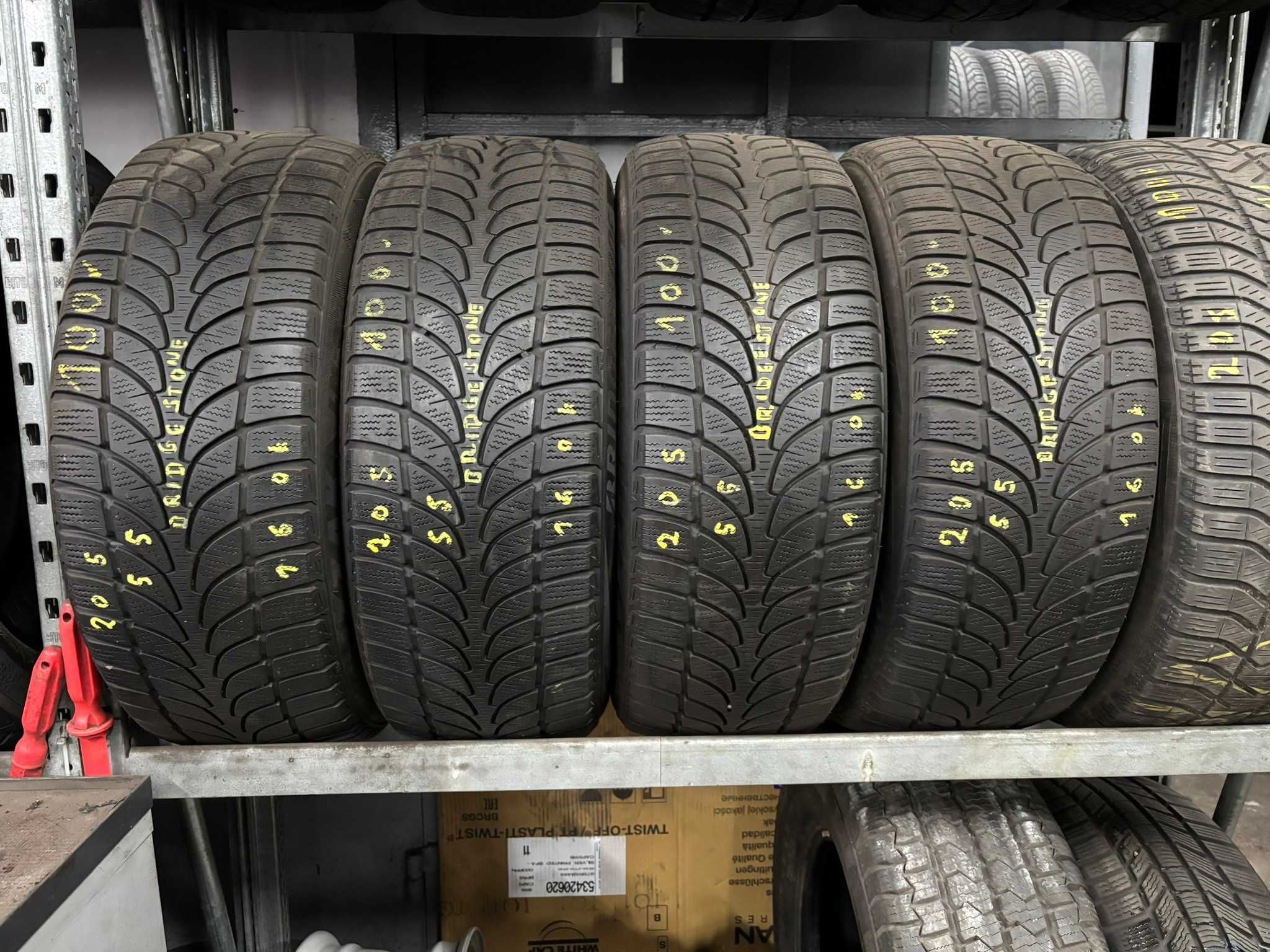 4X Opony Zimowe 205/55R16 91H BRIDGESTONE BLIZZAK LM-32 6.1MM Spr Całe