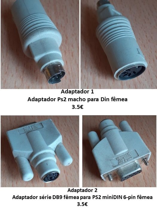 Vários Cabos e Adaptadores