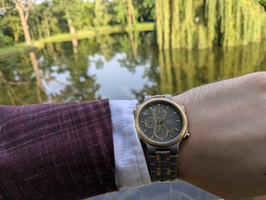 Citizen Titanium Chronograph w tytanie z szafirem 1994