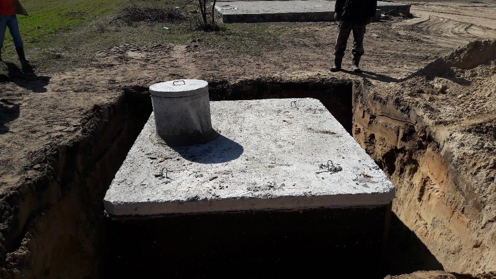 Szambo betonowe z płytą najazdową 4m3 Szamba zbiornik betonowy