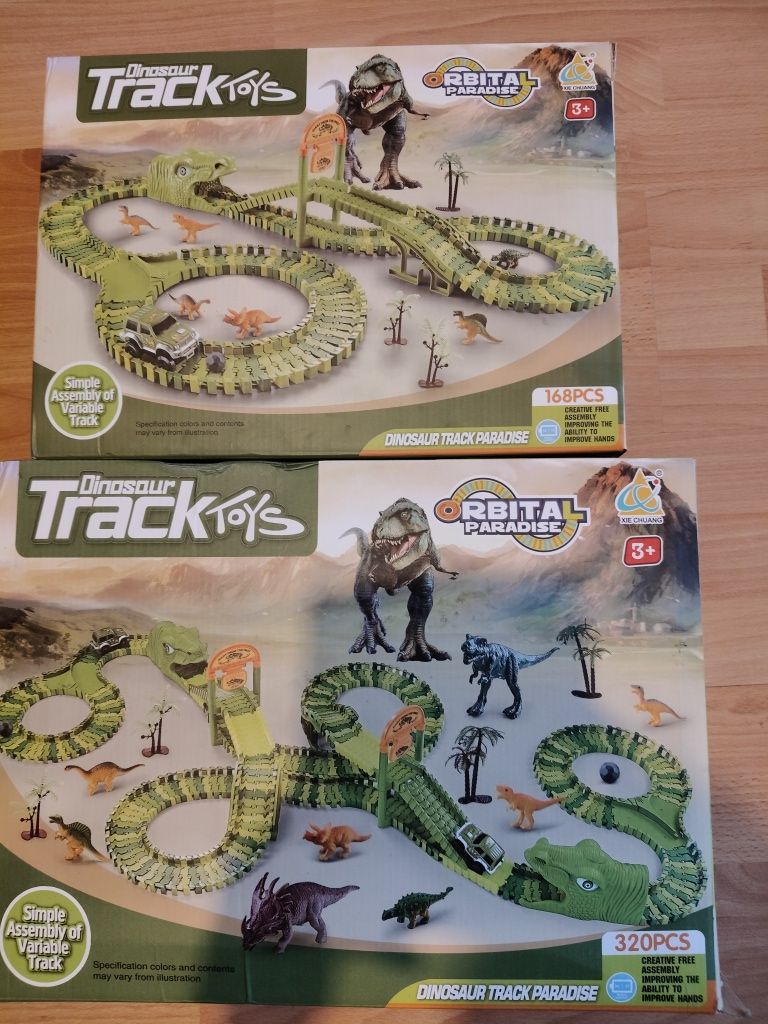 Tor dinozaurów Dino Park 2 komplety duży 320el. + mały 168 el.
