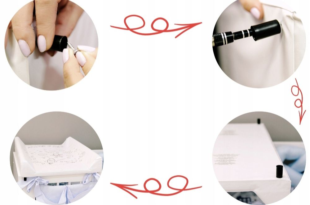 PRZEWIJAK sztywny na łóżeczko 47x70cm