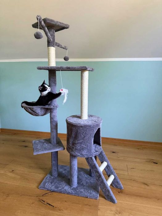 NOWY Drapak Dla Kota Wieża Domek Legowisko 5 Poziomów 138cm