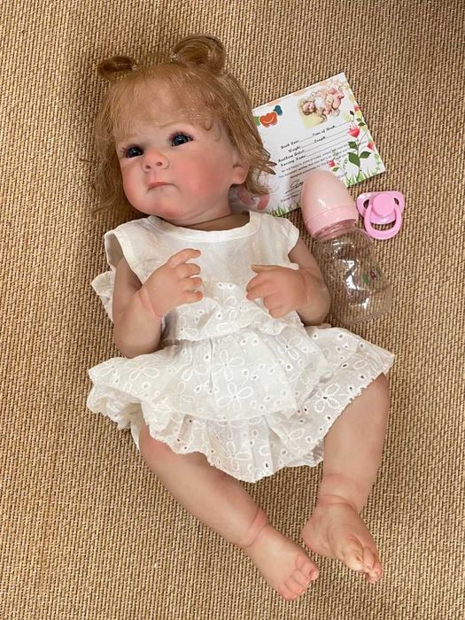 Lalka Dziewczynka Z Włosami Otwarte Oczy 100% GUMOWA Możliwość Kąpieli