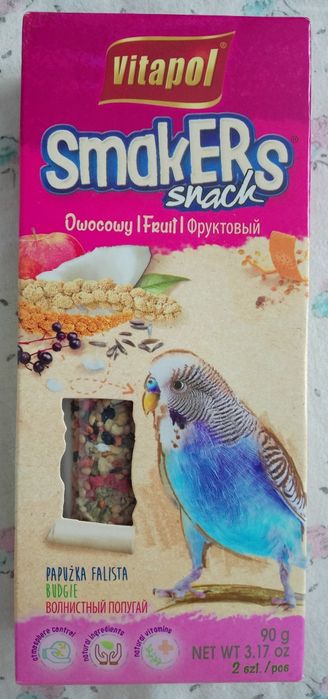 Kolby dla papugi falistej Smakers owocowy