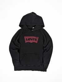 Levi's czarna bluza z kapturem M logo