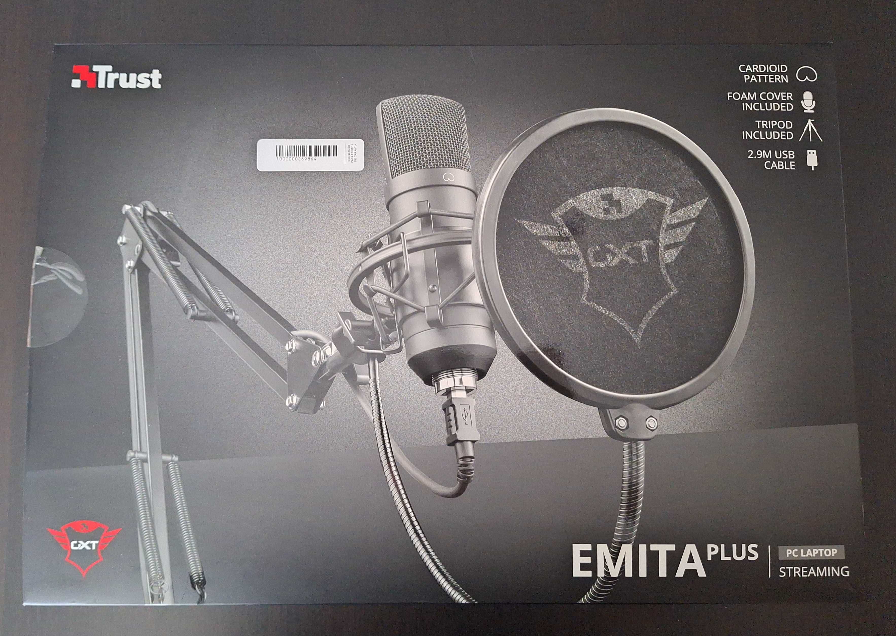 Microfone Gaming Trust GXT 252+ Emita Plus Streaming