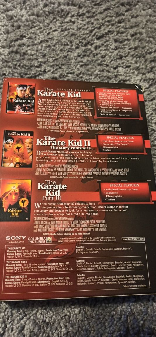 Karate kid dvd collection trzy płyty