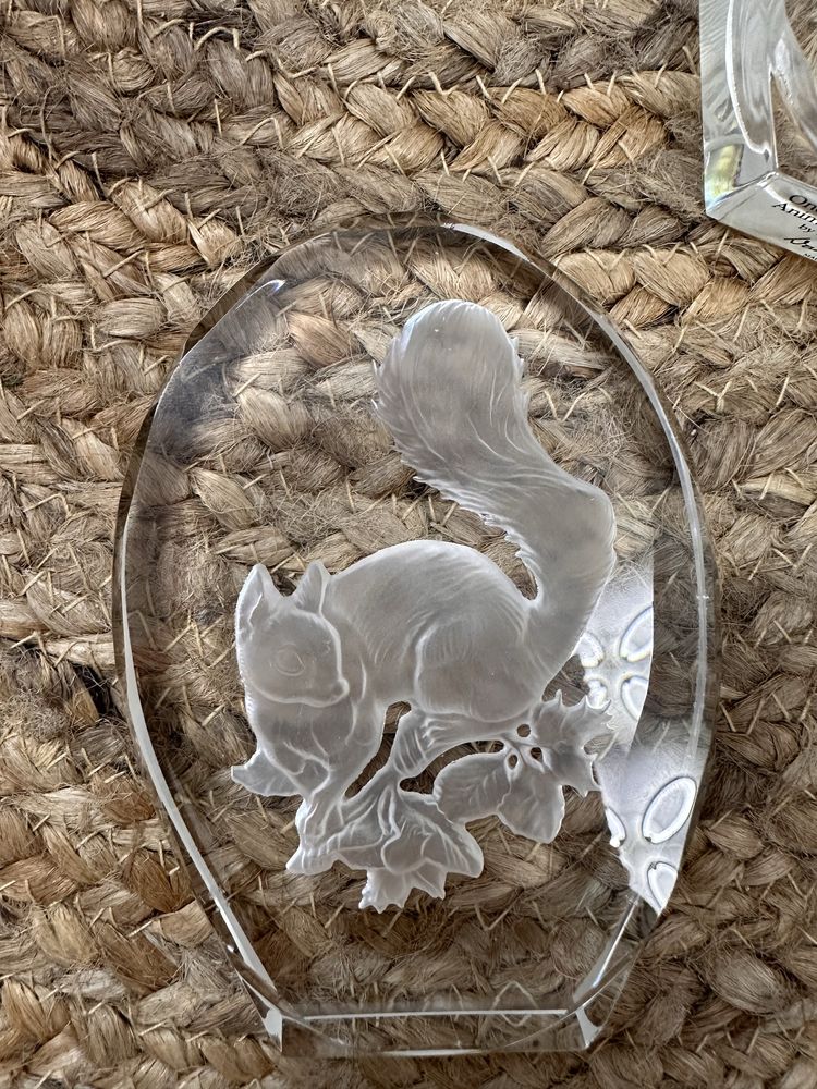 DANBURY MINT crystal glass  ANIMAL ETCHING крістал