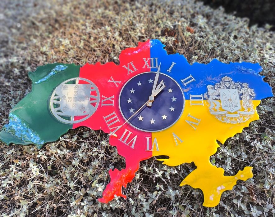 Epoxi relojio de parede Ucrânia-Portugal