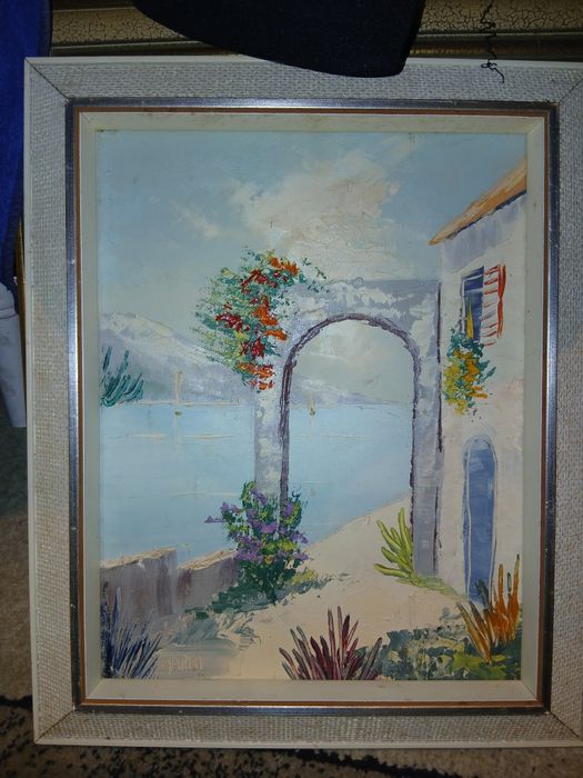 Вінтажна картина оліями Італія розмір 37×30см