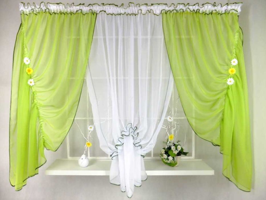 nr.7  Firany- 280x140–taniej!  białe,brąz,zieleń,oranż OSTATNIE sztuki