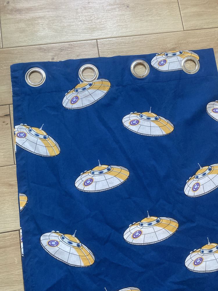 Zasłony granatowe w ufo na przelotkach 2 szt.