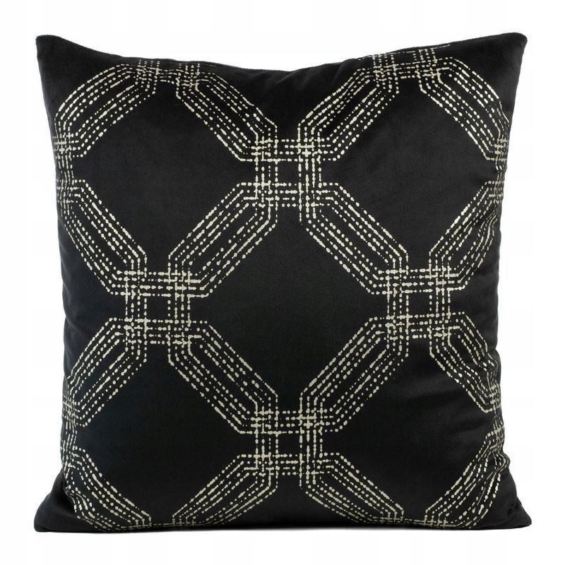 Poszewka dekoracyjna na poduszkę Welurowa 45x45 Velvet Blink30 czarny