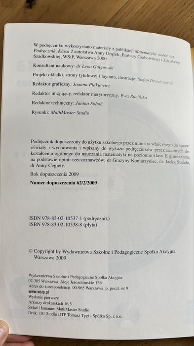 Matematyka podręcznik i zbiór zadań 4 sztuki