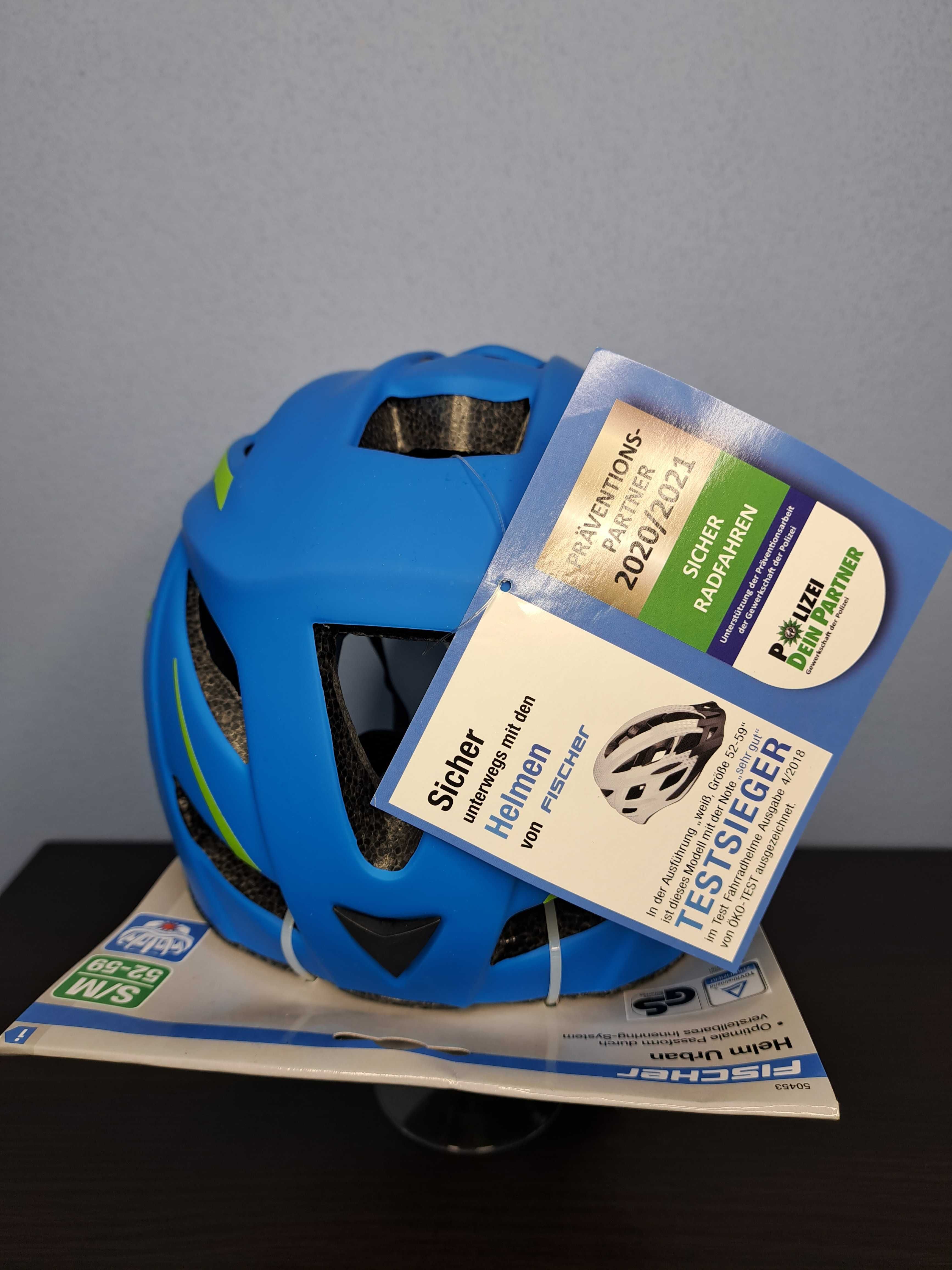 Kaski Kask rowerowy Fischer Helm Urban r. 52-59 cm S/M niebieski