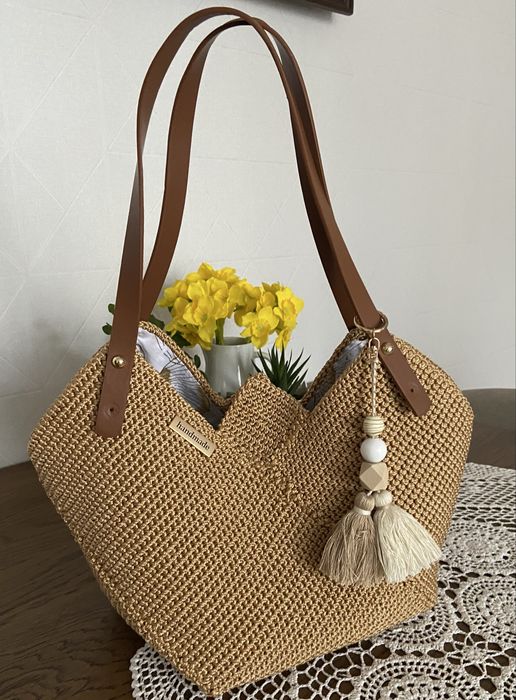Handmade Torba z przedzy poliestrowej