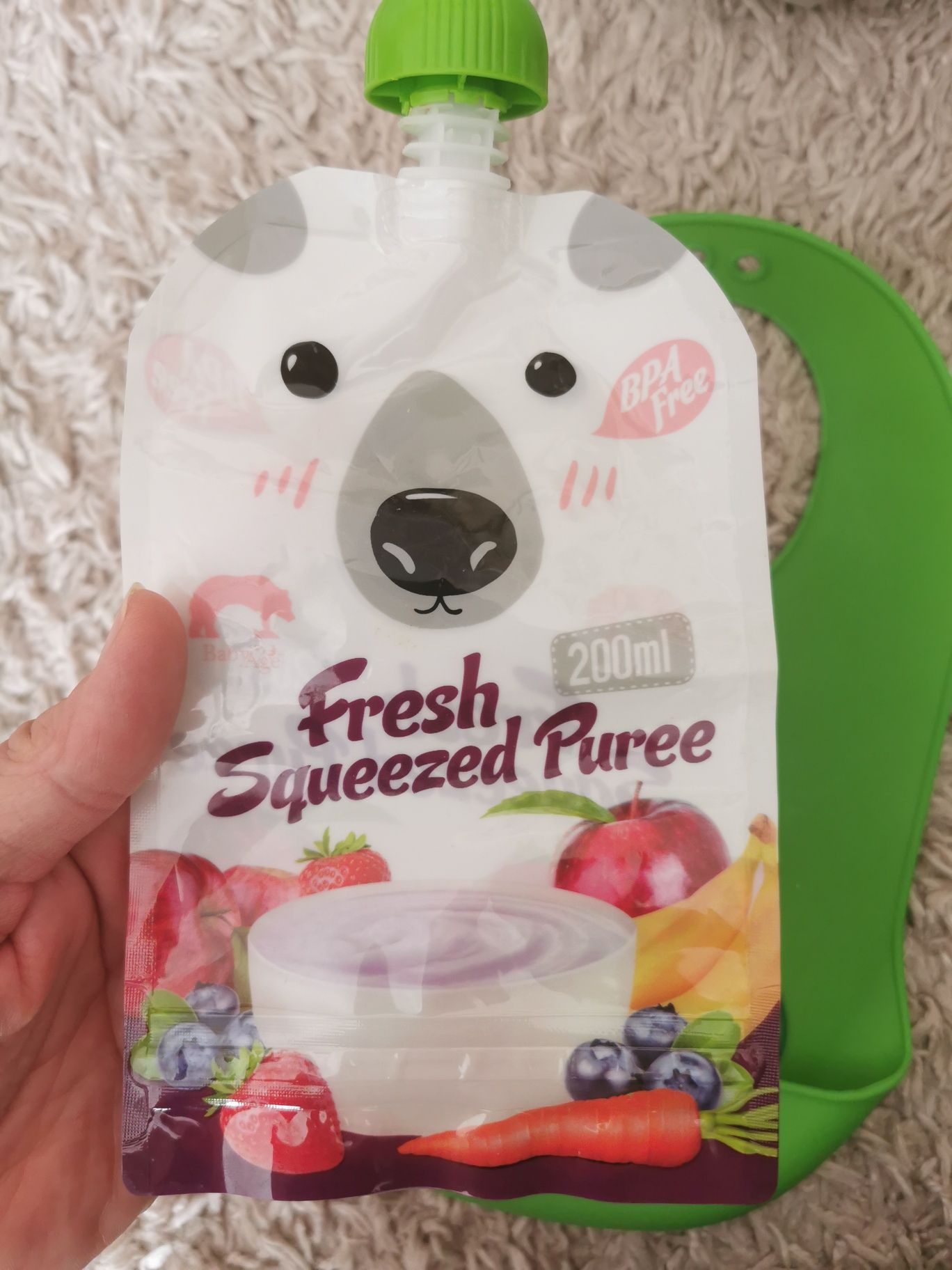 Śliniak silikonowy smyk żaba zabezpieczenia
