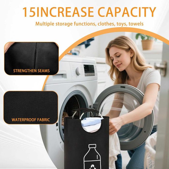 Torba z uchwytami do przechowywania butelek prania 72x38 cm