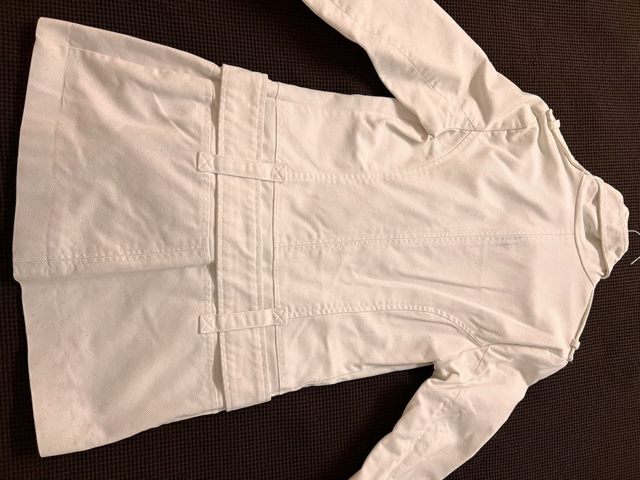 Casaco estilo gabardina de corte recto Tam-S