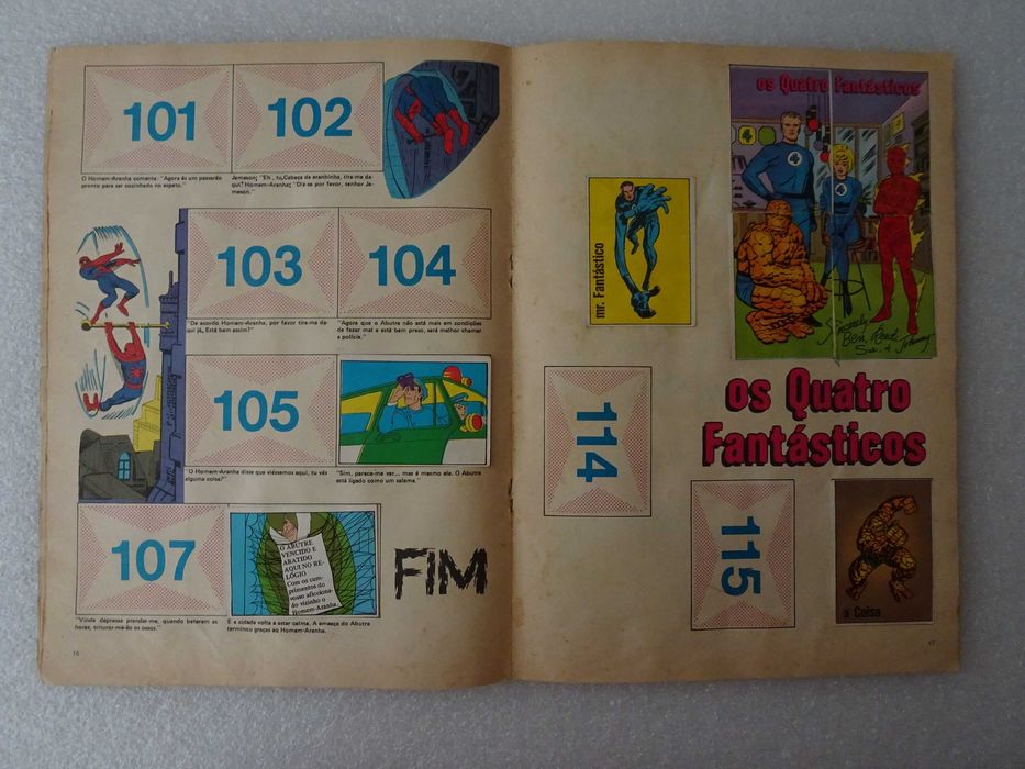 Caderneta cromos A Fabulosa O Homem Aranha Quatro Fantásticos (Falt 83