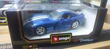 1/18 Dodge Viper GTS coupé 1996 Burago carro coleção miniatura