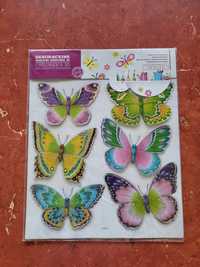 Naklejki dekoracyjne 3D, motyle