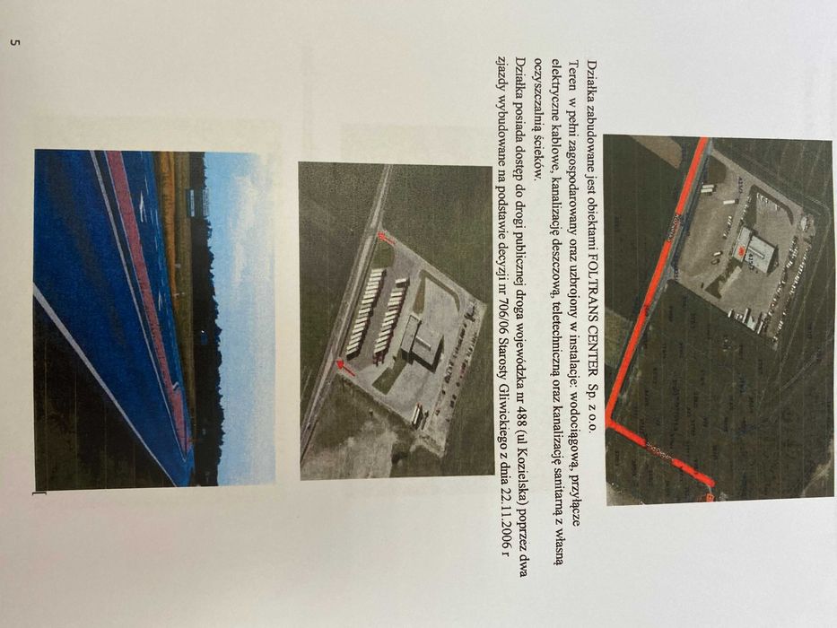 Sprzedam Bazę Transportową w Sośnicowicach